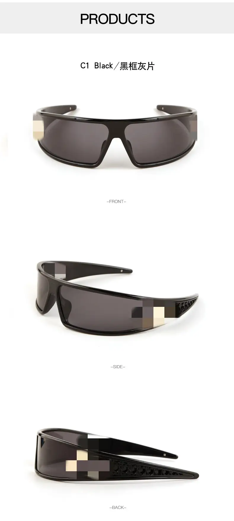 2025 Futuristic Black Sunglasses Women Two-In-One Glasses — feature 14