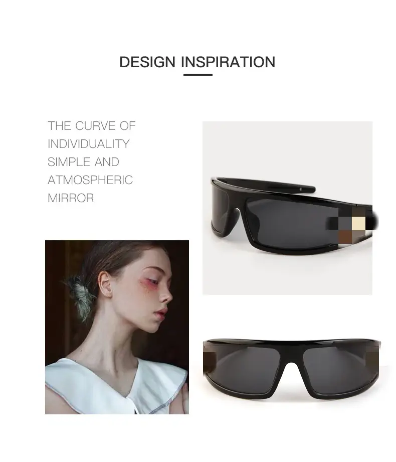 2025 Futuristic Black Sunglasses Women Two-In-One Glasses — feature 7