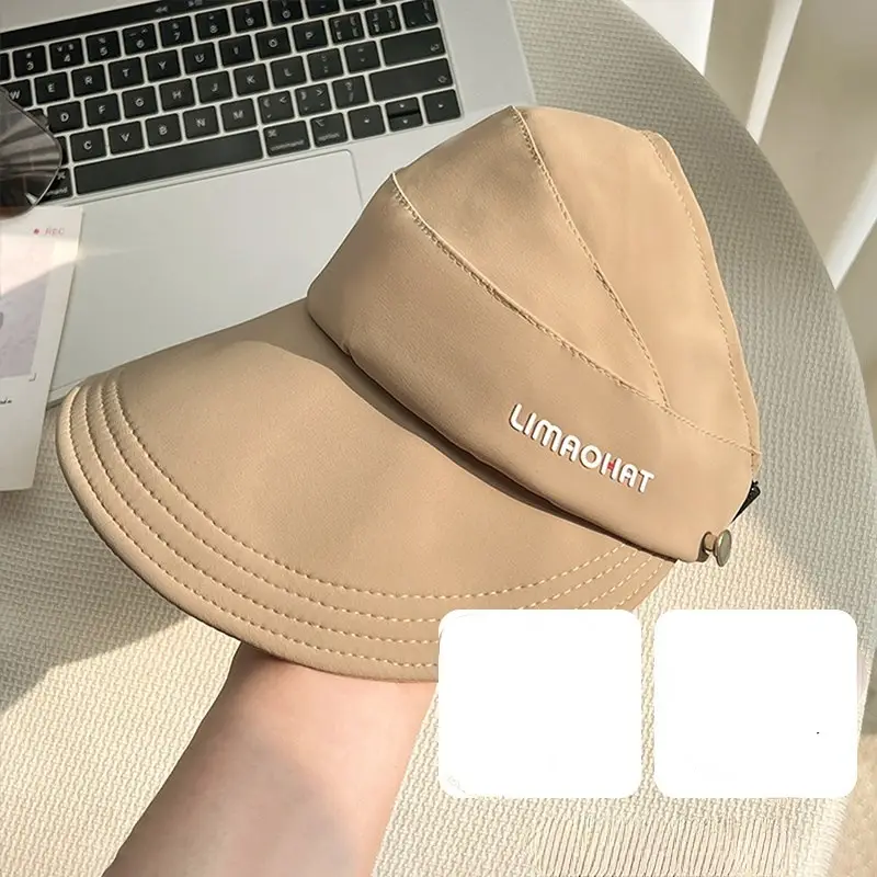 Women Sunscreen Cap with Bow & Mouth Cover Gray - Image 3