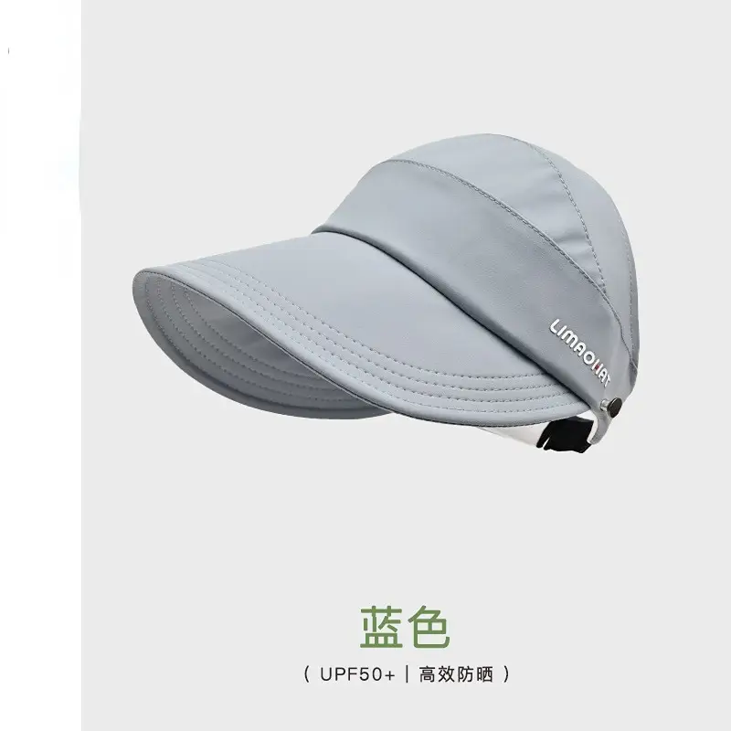 Women Sunscreen Cap with Bow & Mouth Cover Gray - Image 4