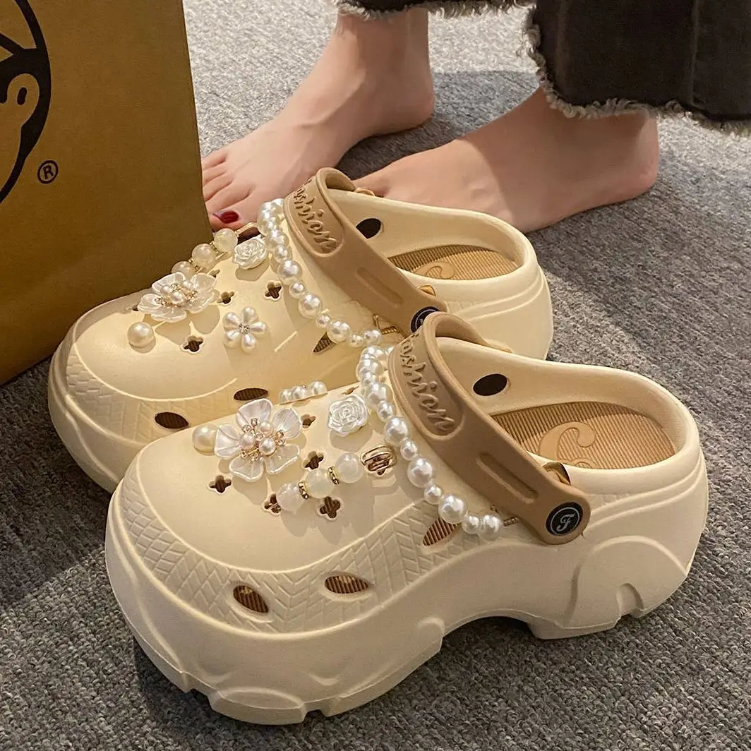 Women's Pearl Decorated EVA Beach Sandals - Image 4
