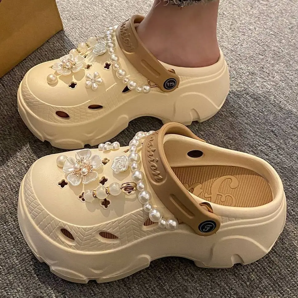 Women's Pearl Decorated EVA Beach Sandals - Image 6
