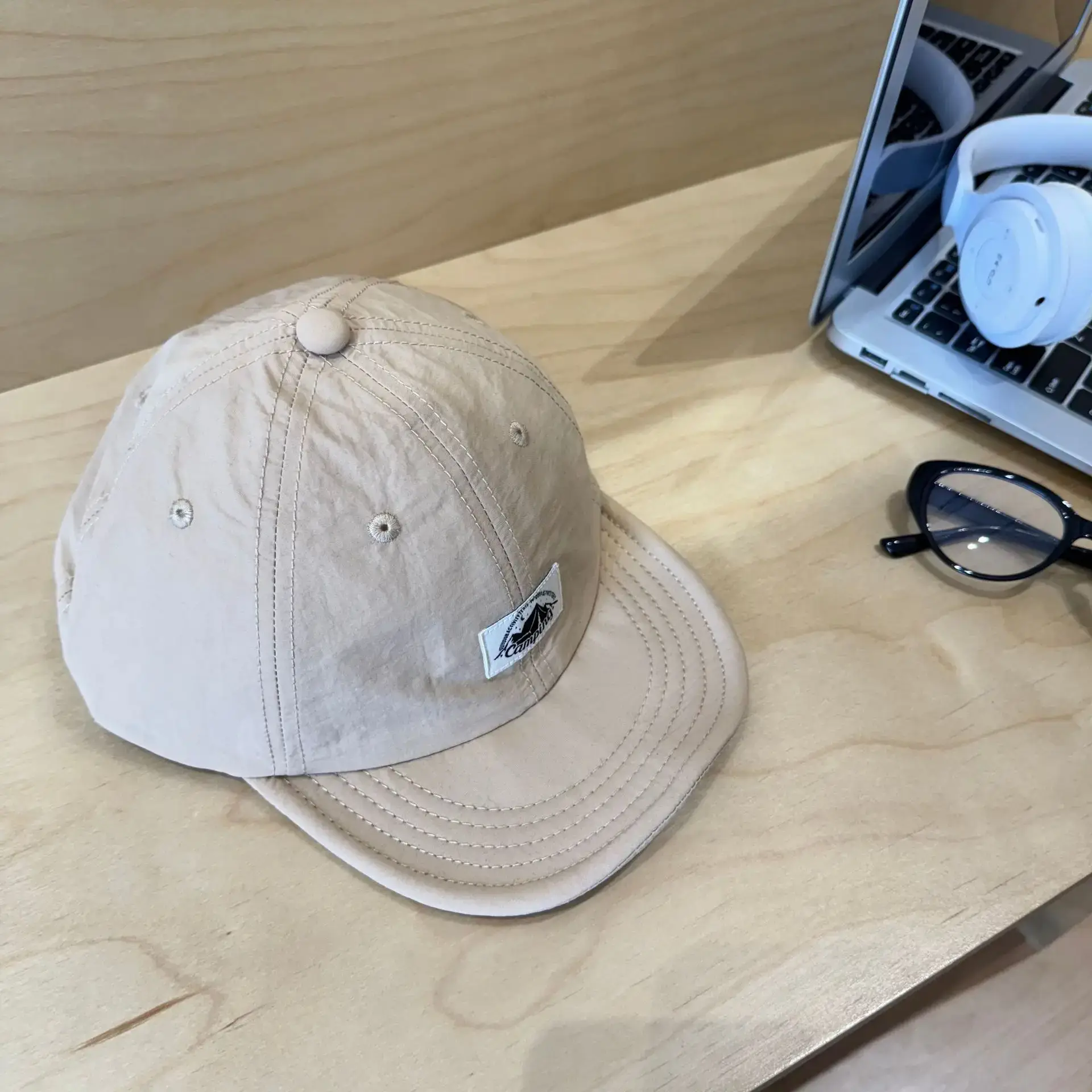 Blue Japanese Short-Brim Baseball Cap for Women Men - Image 3
