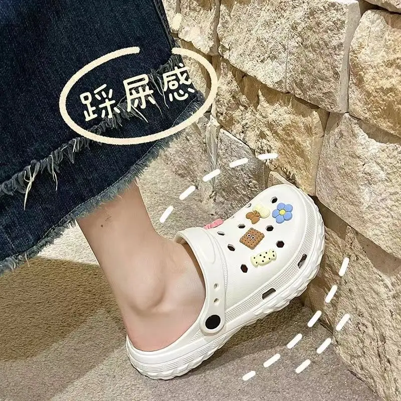 2025 Outdoor Non-Slip Odor-Resistant Casual Beach Eva Clogs with Thick Soles, Black Perforated Shoes for Women, Anti-Slip and Odor-Resistant — feature 20