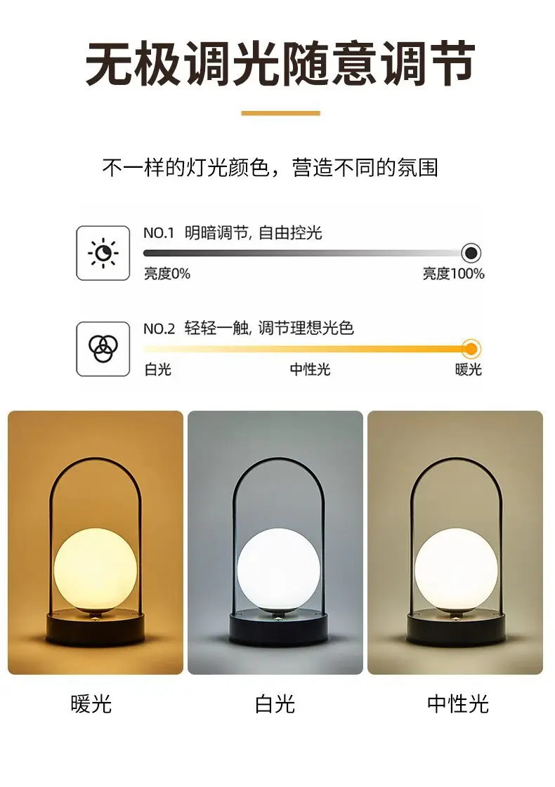 Nordic Modern Table Lamp Night Light Outdoor Camping Lamp — feature 2