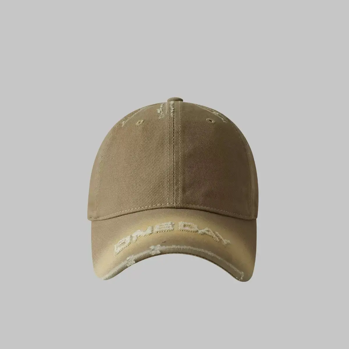 White Cotton Retro Hole Baseball Cap for Women Men - Image 5