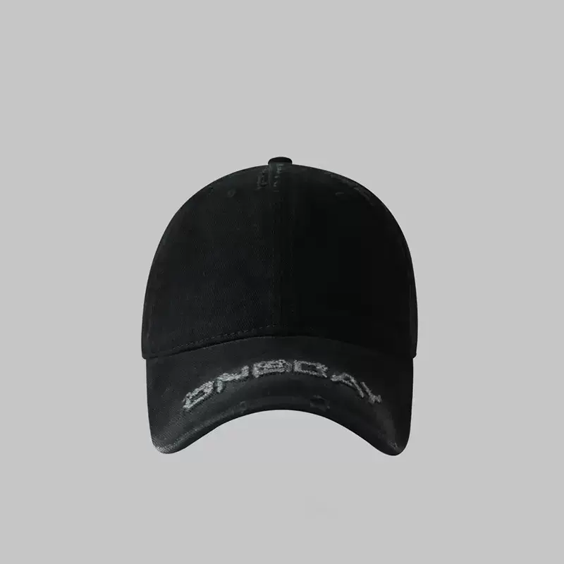 White Cotton Retro Hole Baseball Cap for Women Men - Image 7