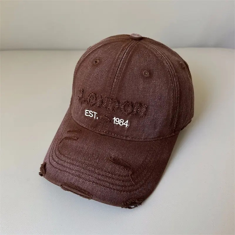 American Street Baseball Cap for Kids All-Match Letter Holed Cap Small - Image 8