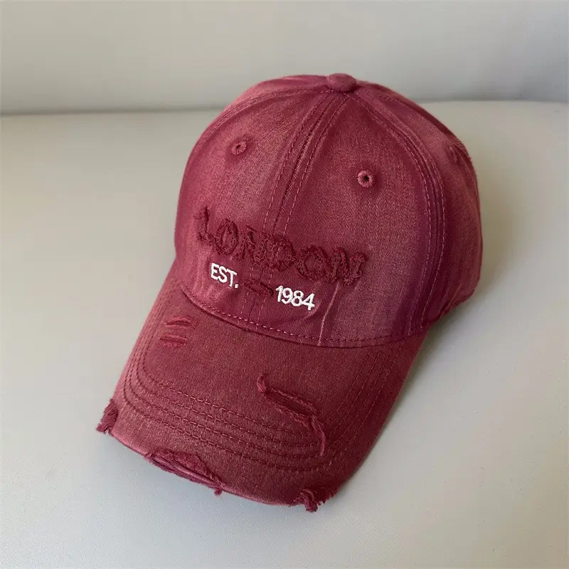 American Street Baseball Cap for Kids All-Match Letter Holed Cap Small - Image 9