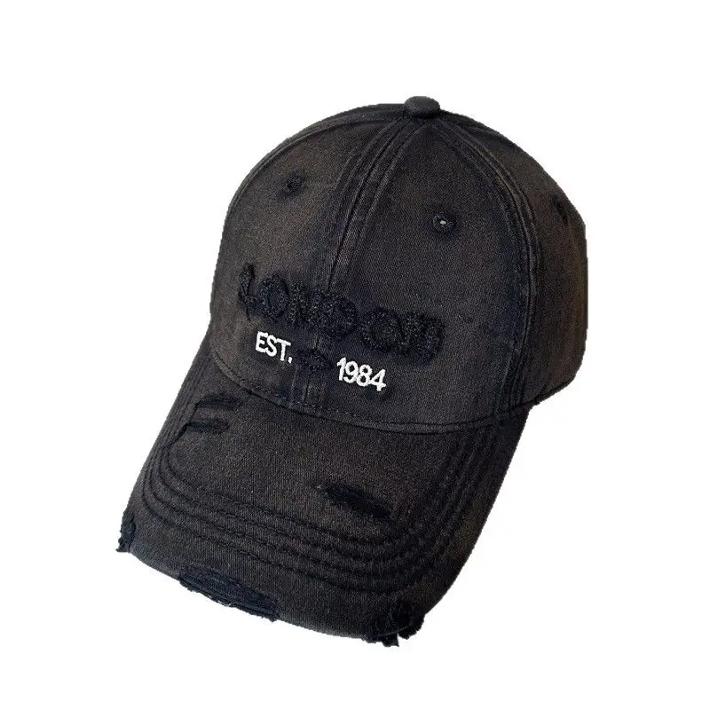American Street Baseball Cap for Kids All-Match Letter Holed Cap Small - Image 11