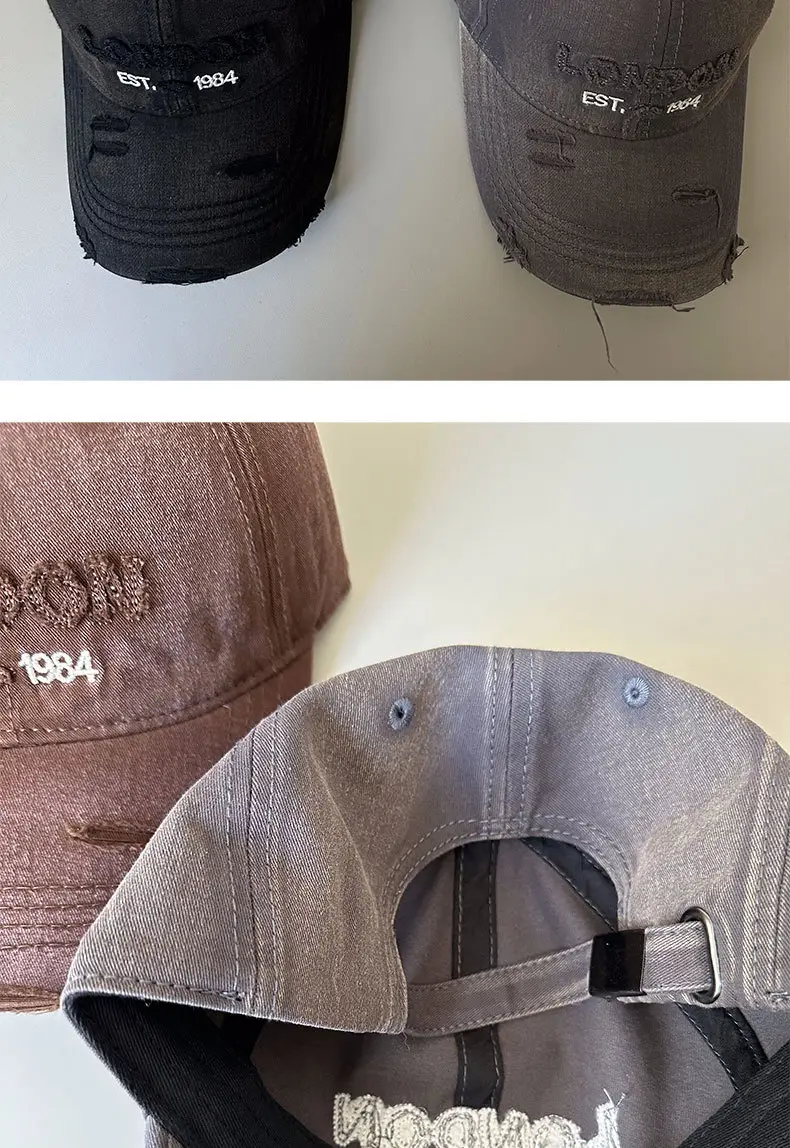 American Street Baseball Cap for Kids All-Match Letter Holed Cap Small — feature 14