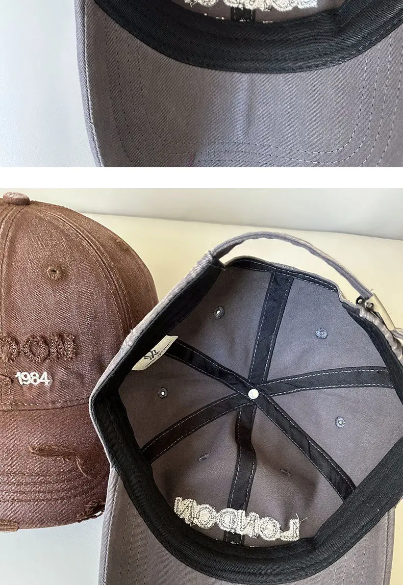 American Street Baseball Cap for Kids All-Match Letter Holed Cap Small — feature 15
