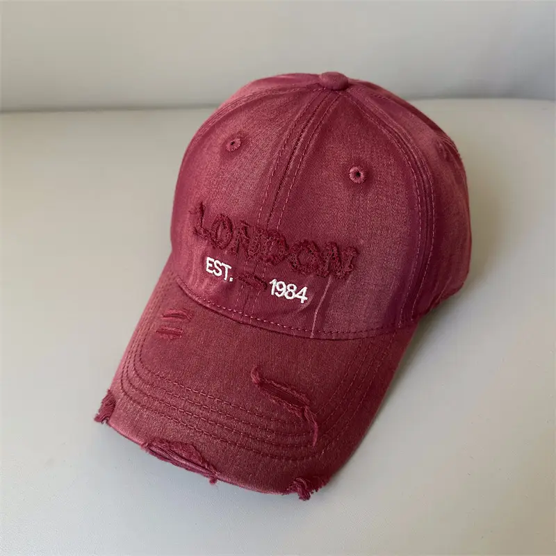 American Street Baseball Cap for Kids All-Match Letter Holed Cap Small - Image 2