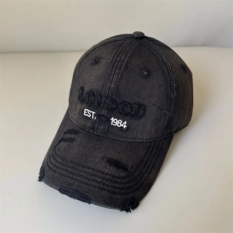 American Street Baseball Cap for Kids All-Match Letter Holed Cap Small - Image 4