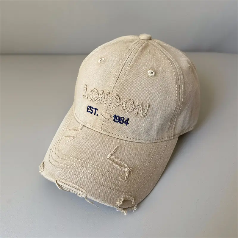 American Street Baseball Cap for Kids All-Match Letter Holed Cap Small - Image 5