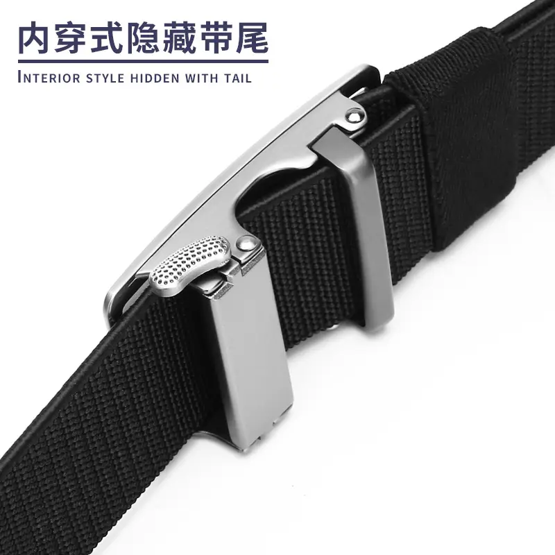 Men's Black Coffee Automatic Buckle Belt