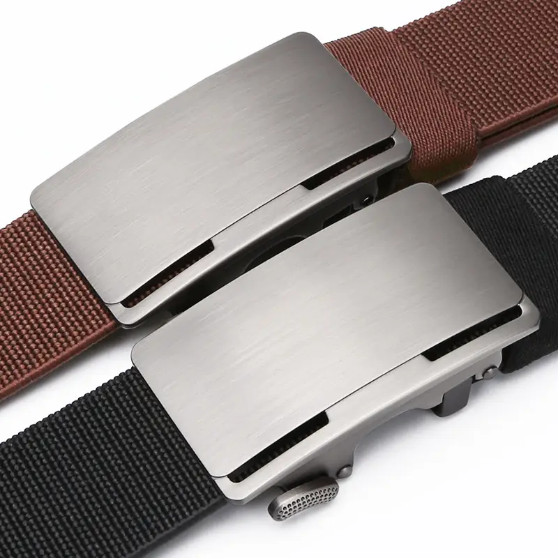 Men's Black Coffee Automatic Buckle Belt