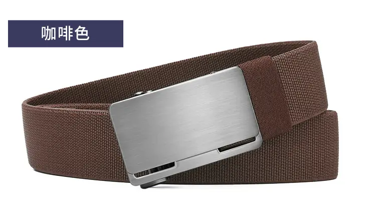 Men's Black Coffee Automatic Buckle Belt — feature 16