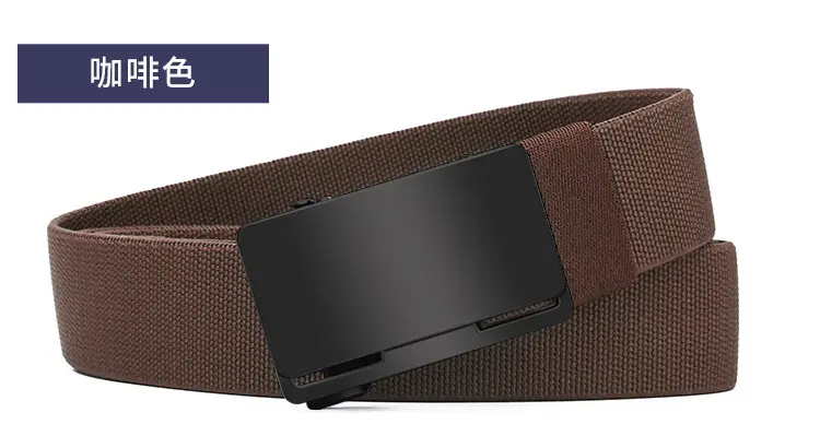Men's Black Coffee Automatic Buckle Belt — feature 22