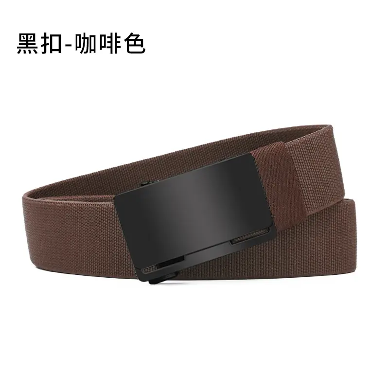 Men's Black Coffee Automatic Buckle Belt