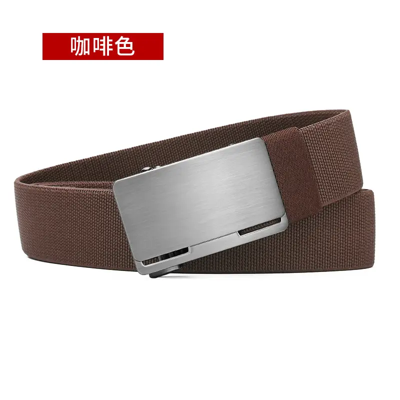 Men's Black Coffee Automatic Buckle Belt