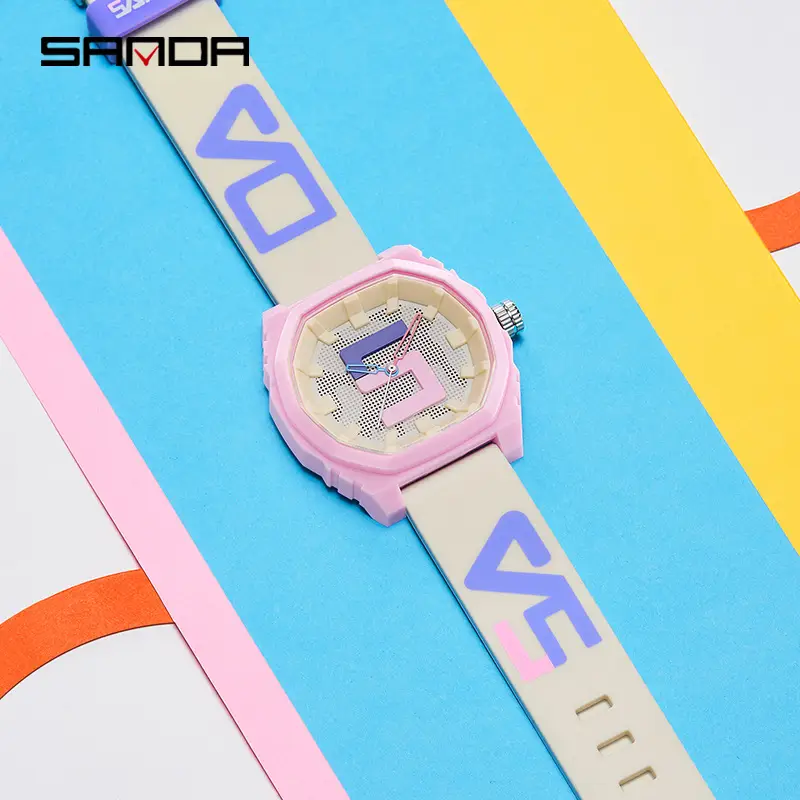 Sanda Kids Crossbody Watch Beige Orange Quartz - Image 9