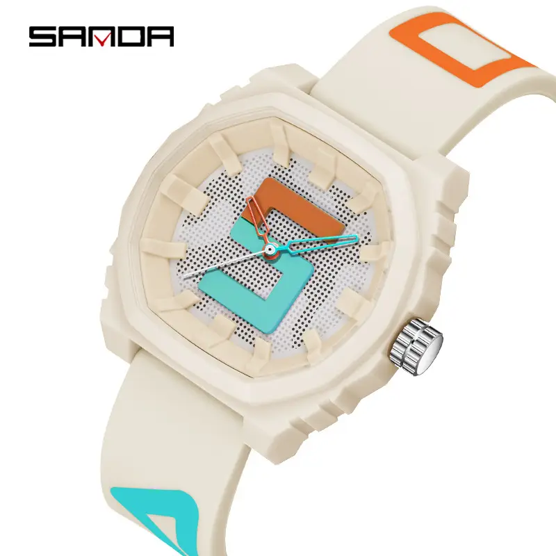 Sanda Kids Crossbody Watch Beige Orange Quartz - Image 12