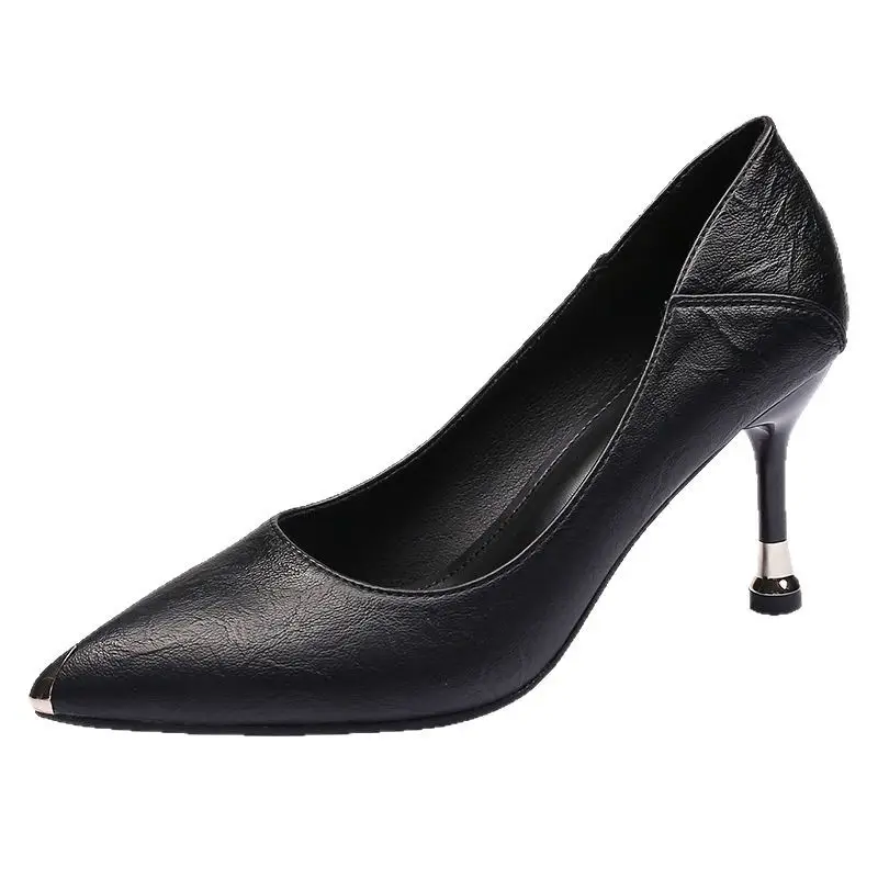 French Style Stiletto Heels Women Black White 2026 - Image 7