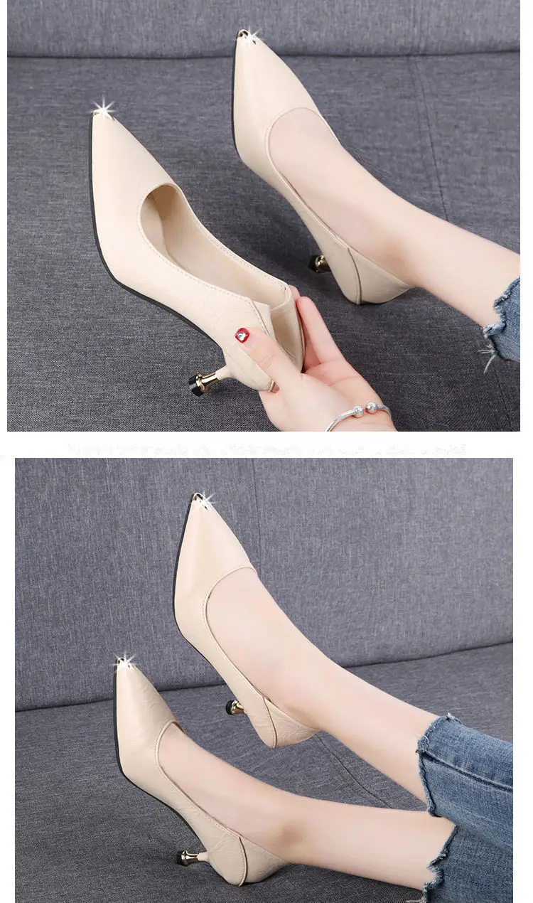 French Style Stiletto Heels Women Black White 2026 â feature 11