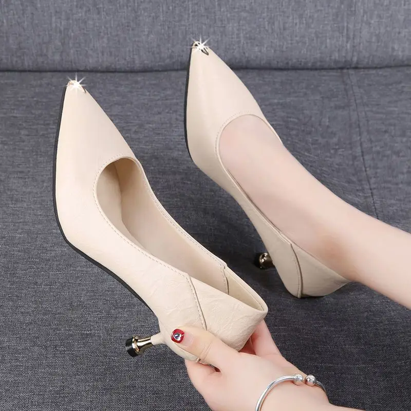 French Style Stiletto Heels Women Black White 2026 â feature 5