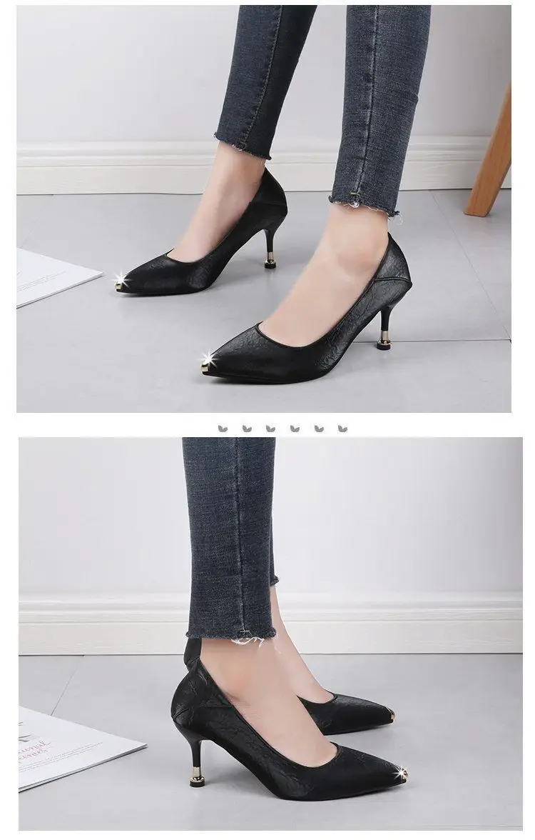 French Style Stiletto Heels Women Black White 2026 â feature 7