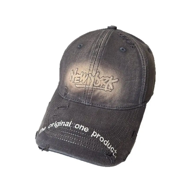 Men Grey Leather Baseball Cap Original One Product - Image 12