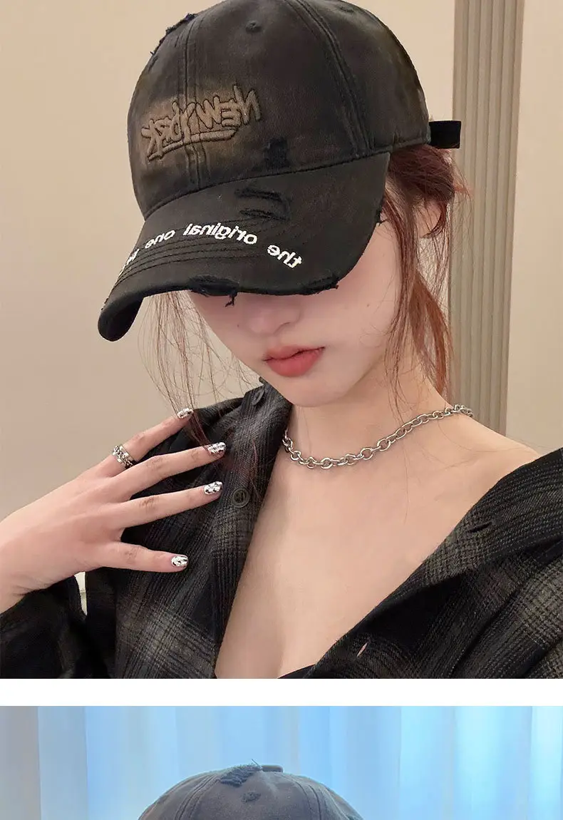 Men Grey Leather Baseball Cap Original One Product — feature 4