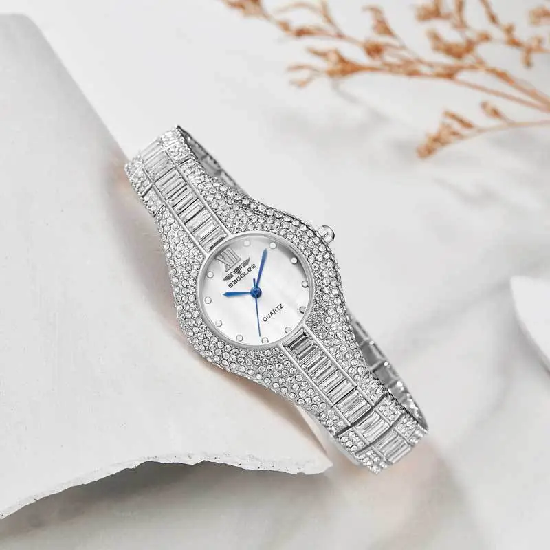 Diamond Encrusted Women's Quartz Watch Rose Gold - Image 5
