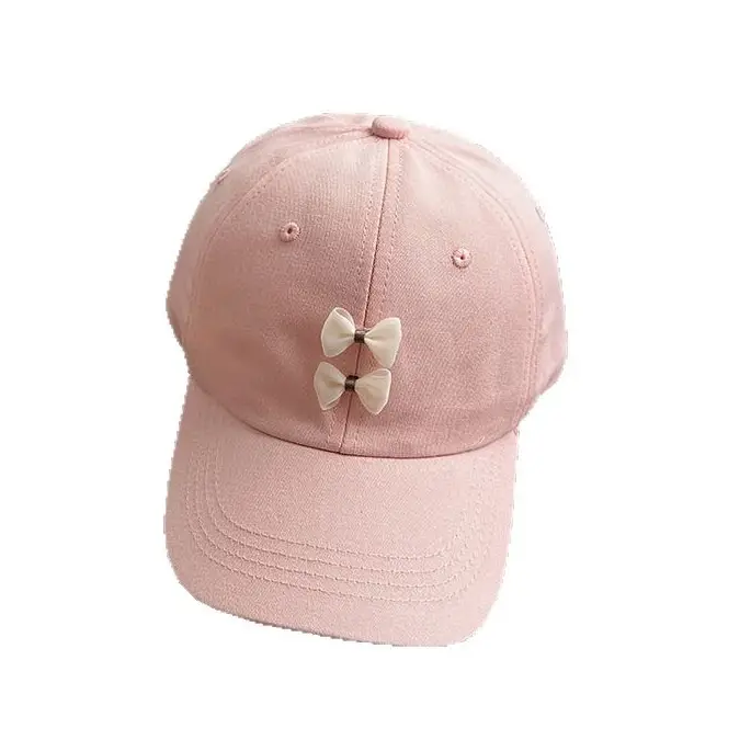 Pink Bow Baseball Cap for Girls Spring - Image 12