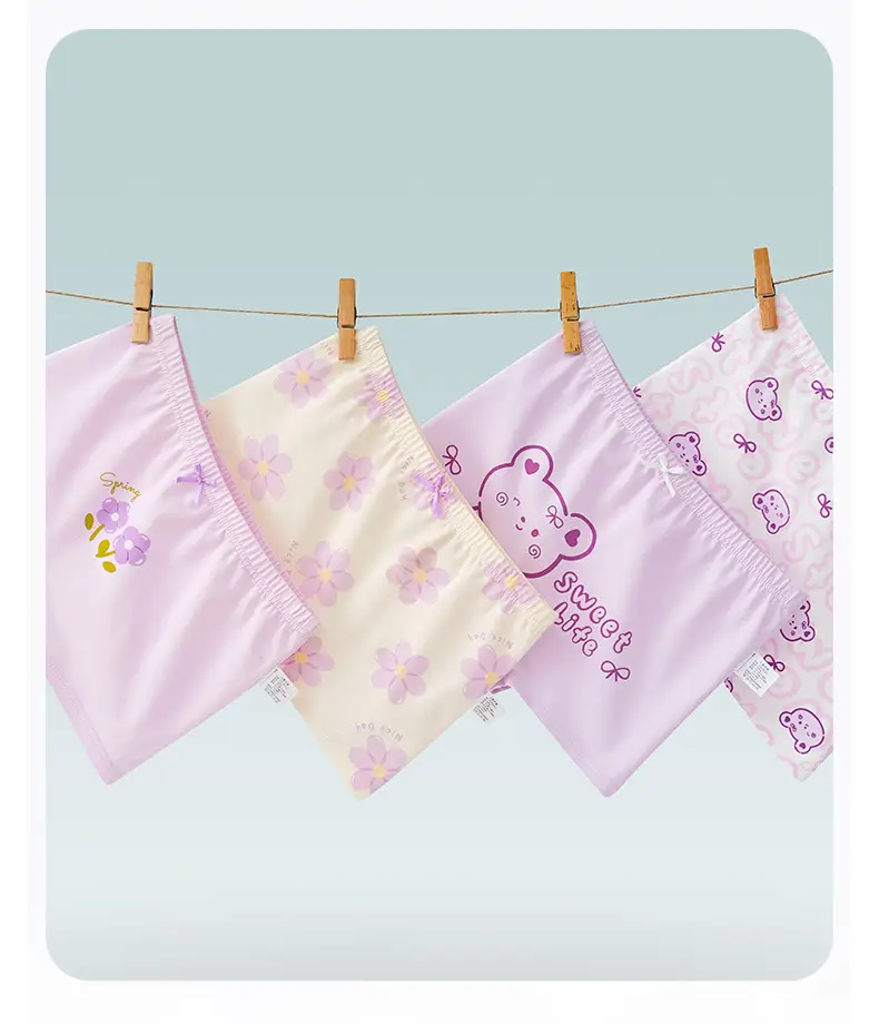 Children's Underwear Girls' Pure Cotton Class A Cotton Baby's Boxer Shorts Girls' Large Children's Boxer Shorts Don't Clip Butt — feature 15