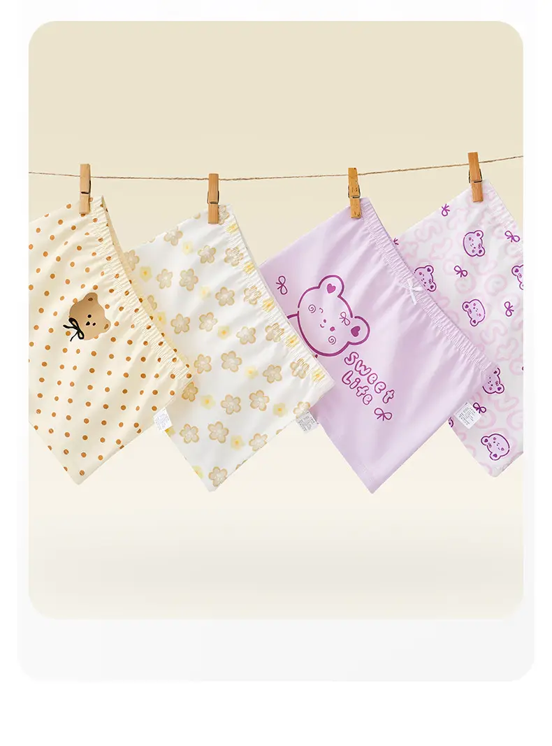 Children's Underwear Girls' Pure Cotton Class A Cotton Baby's Boxer Shorts Girls' Large Children's Boxer Shorts Don't Clip Butt — feature 16