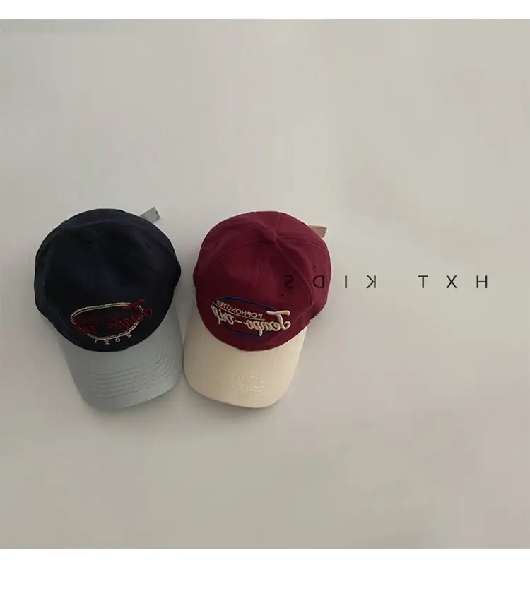 Children's Cap Brown Green Letter Embroidery Baseball Cap — feature 4