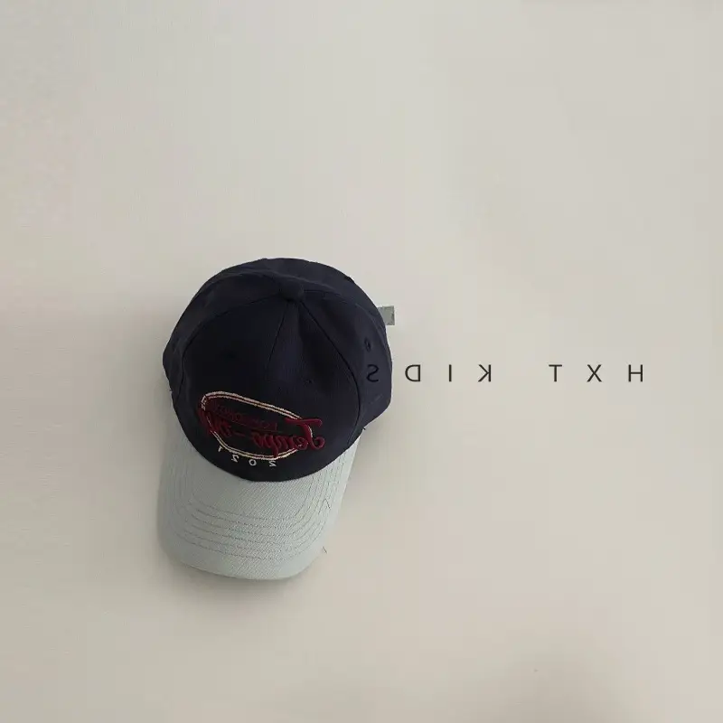 Children's Cap Brown Green Letter Embroidery Baseball Cap