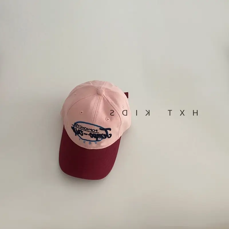 Children's Cap Brown Green Letter Embroidery Baseball Cap