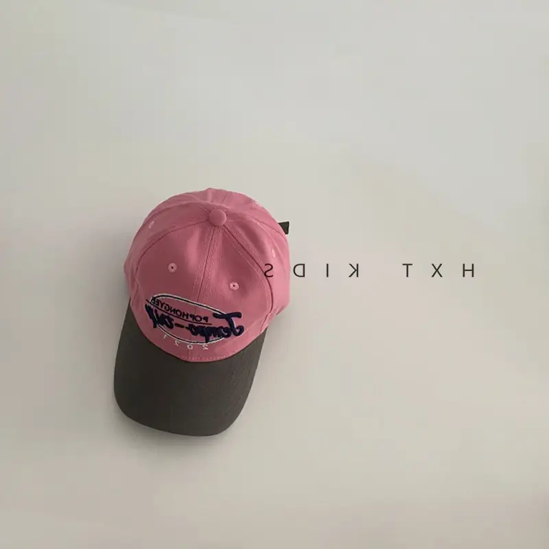Children's Cap Brown Green Letter Embroidery Baseball Cap