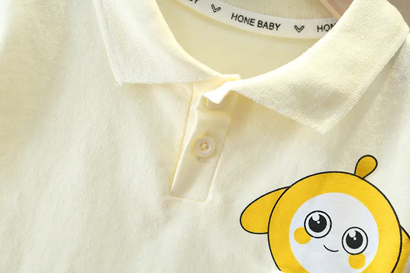 2025 Kids Cotton T-Shirt Shorts Set Yellow Green โ feature 9