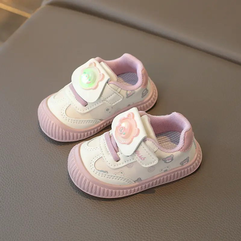 Children's shoes baby toddler shoes fashion boys and girls bear baby shoes 2025 spring and autumn girls single new fashion