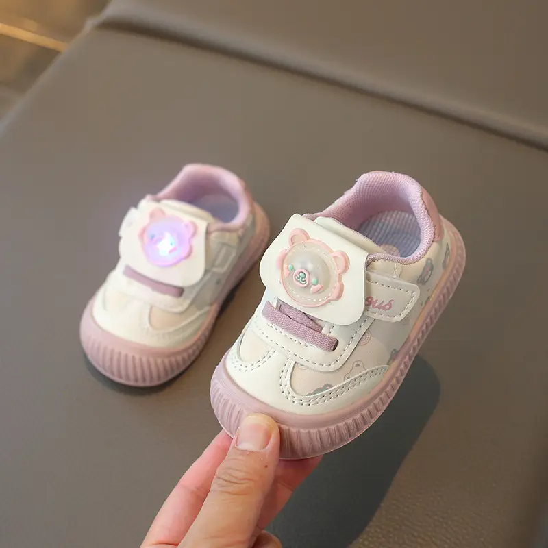 Children's shoes baby toddler shoes fashion boys and girls bear baby shoes 2025 spring and autumn girls single new fashion