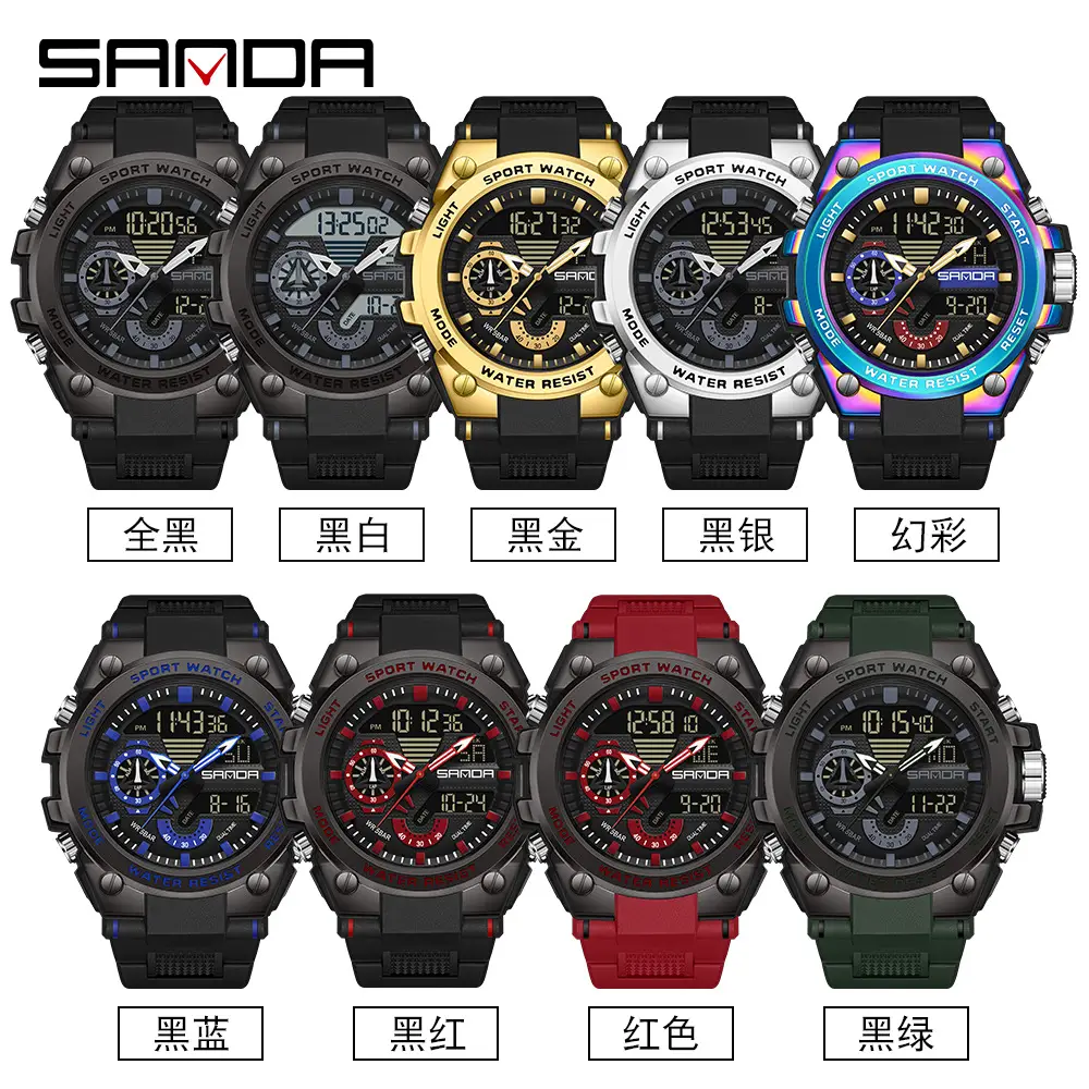 Men's Waterproof Electronic Wristwatch with Blue Dial - Image 13