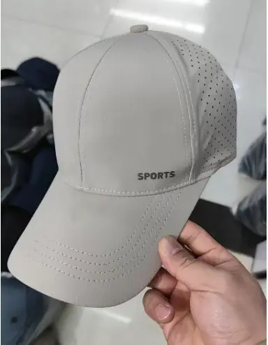 Grey Sports Cap 2025 New Peaked Design - Image 3
