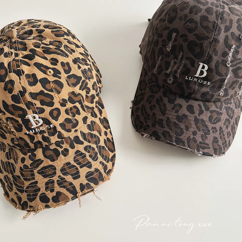 Leopard Print Baseball Cap for Kids Old Wear - Image 5