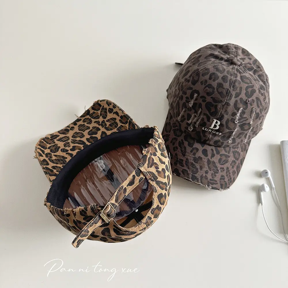 Leopard Print Baseball Cap for Kids Old Wear - Image 6