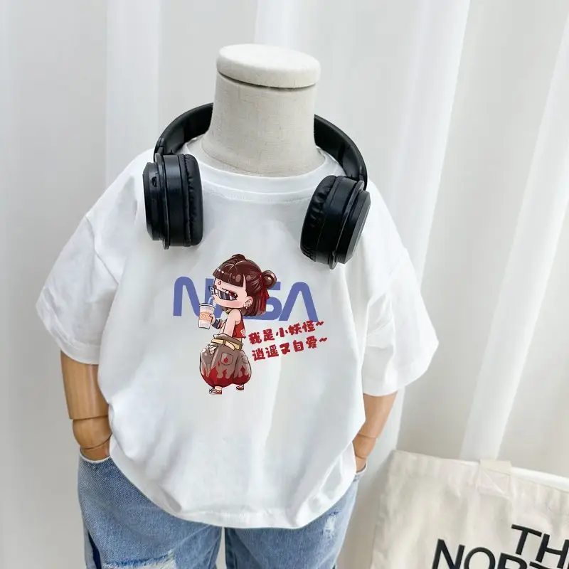 2025 Cotton Nezha Cartoon T-Shirt for Boys Girls - Image 5