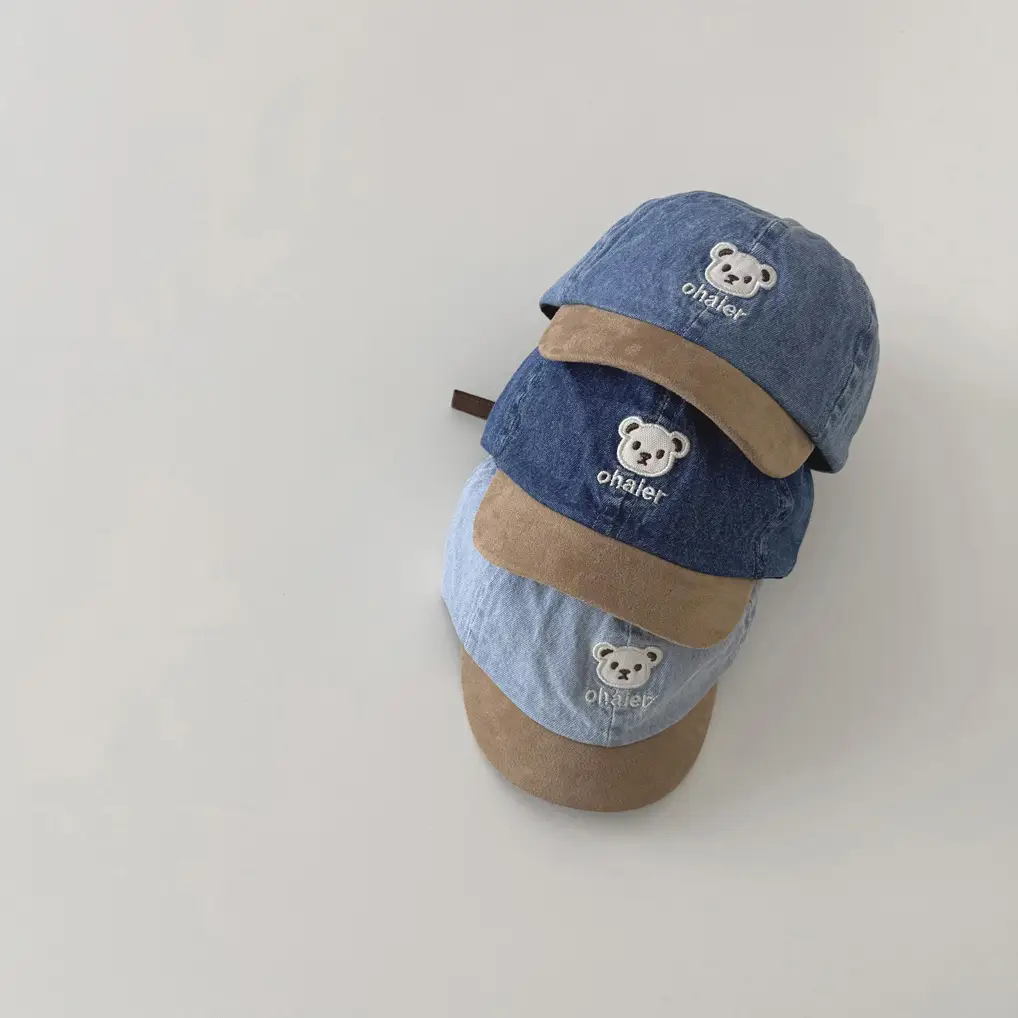 Yipan Baby Hat Blue Denim Sunscreen Cap for Boys Girls - Image 6